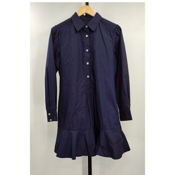 Quince 100% Organic Cotton Poplin Drop Waist Shirt Dress Sz Small - Picture 4 of 6